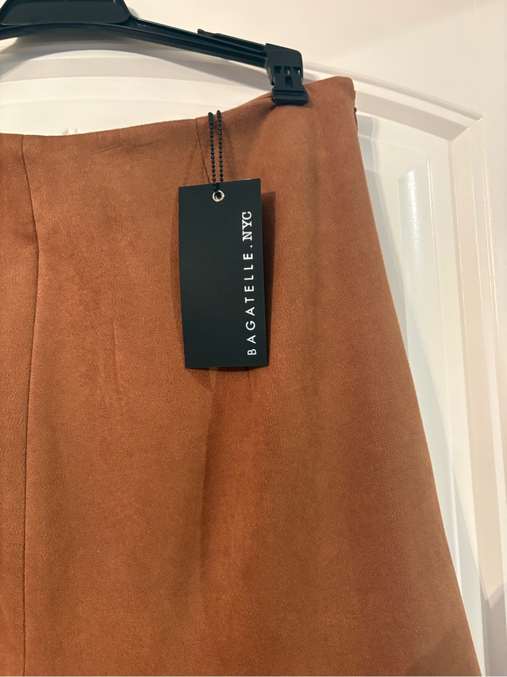 Banana Republic Cognac Fringe Suede Midi Skirt - Picture 3 of 5